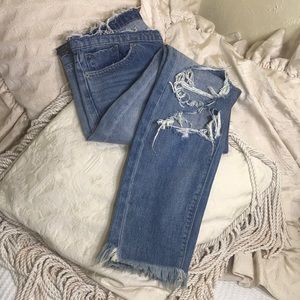 NWT Lucky Charlie Skinny Ankle Ripped Jeans